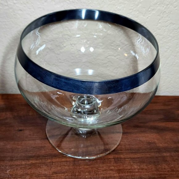 Vintage Silver Band Pedestal Compote Bowl - Picture 4 of 6